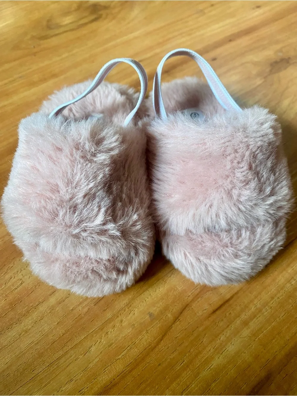 Kids Plush Slip-On Slippers with Elastic Back - Pink